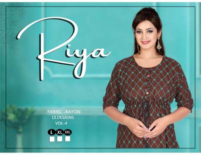 Riya Vol 4 By Trendy Fancy Rayon Printed Kurti Collection